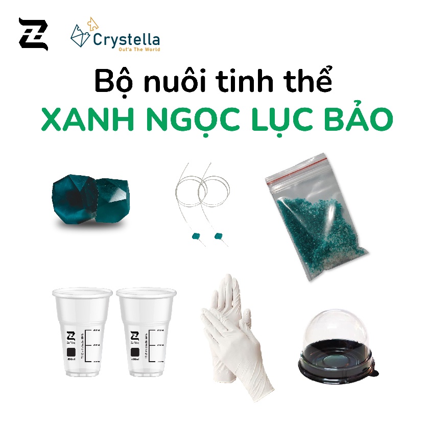 Bộ nuôi tinh thể màu xanh ngọc lục bảo (NH4)2Ni(SO4)2