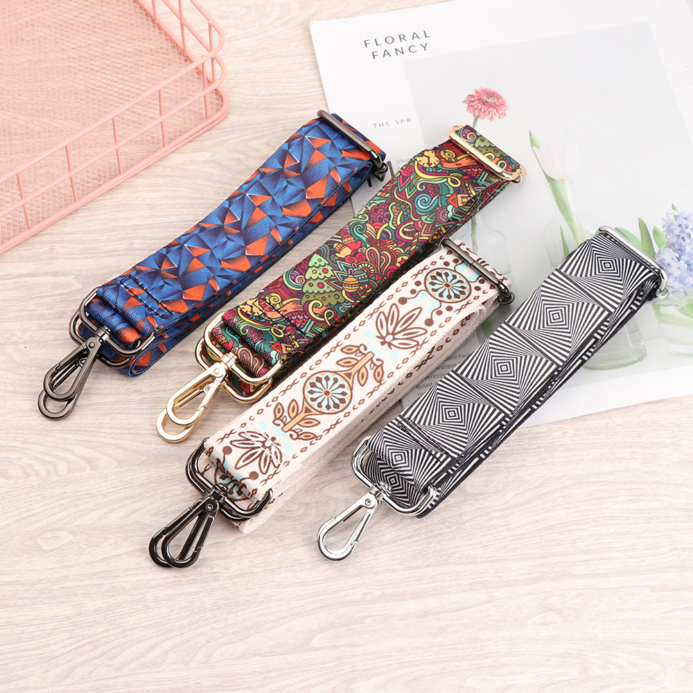 Dây Đeo Túi Xách Bằng Nylon Màu Cầu Vồng Có Thể Điều Chỉnh Thời Trang