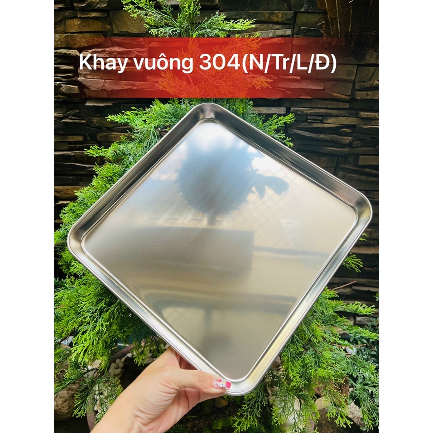 Khay Vuông Inox Xịn
