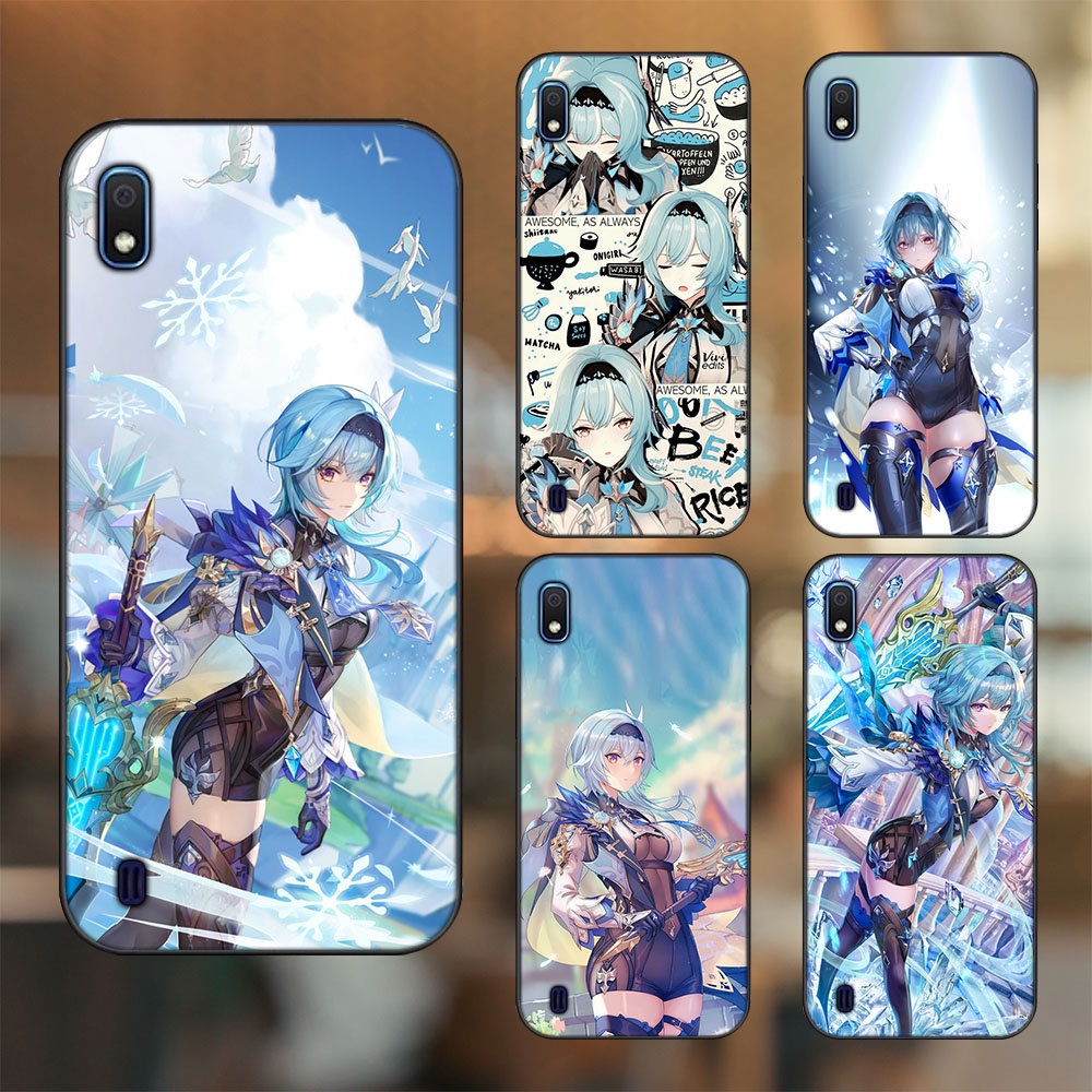 Ốp lưng Samsung A10 viền đen in hình Eula Genshin Impact