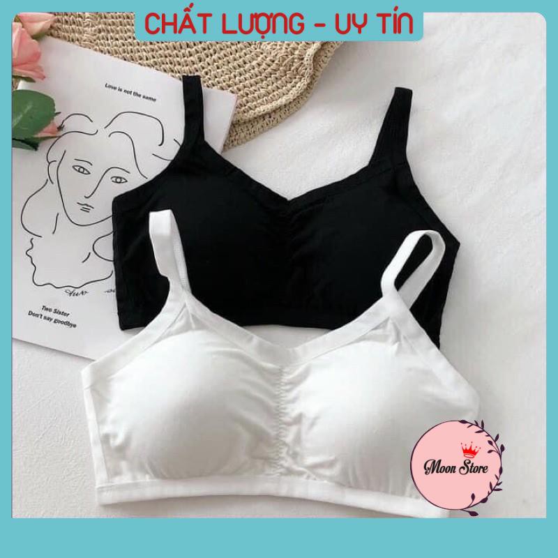 [Mã FAMARAL1 giảm 10K đơn 50K] Áo lót áo bra nữ cotton học sinh 3 dây có mút ngực, freesize