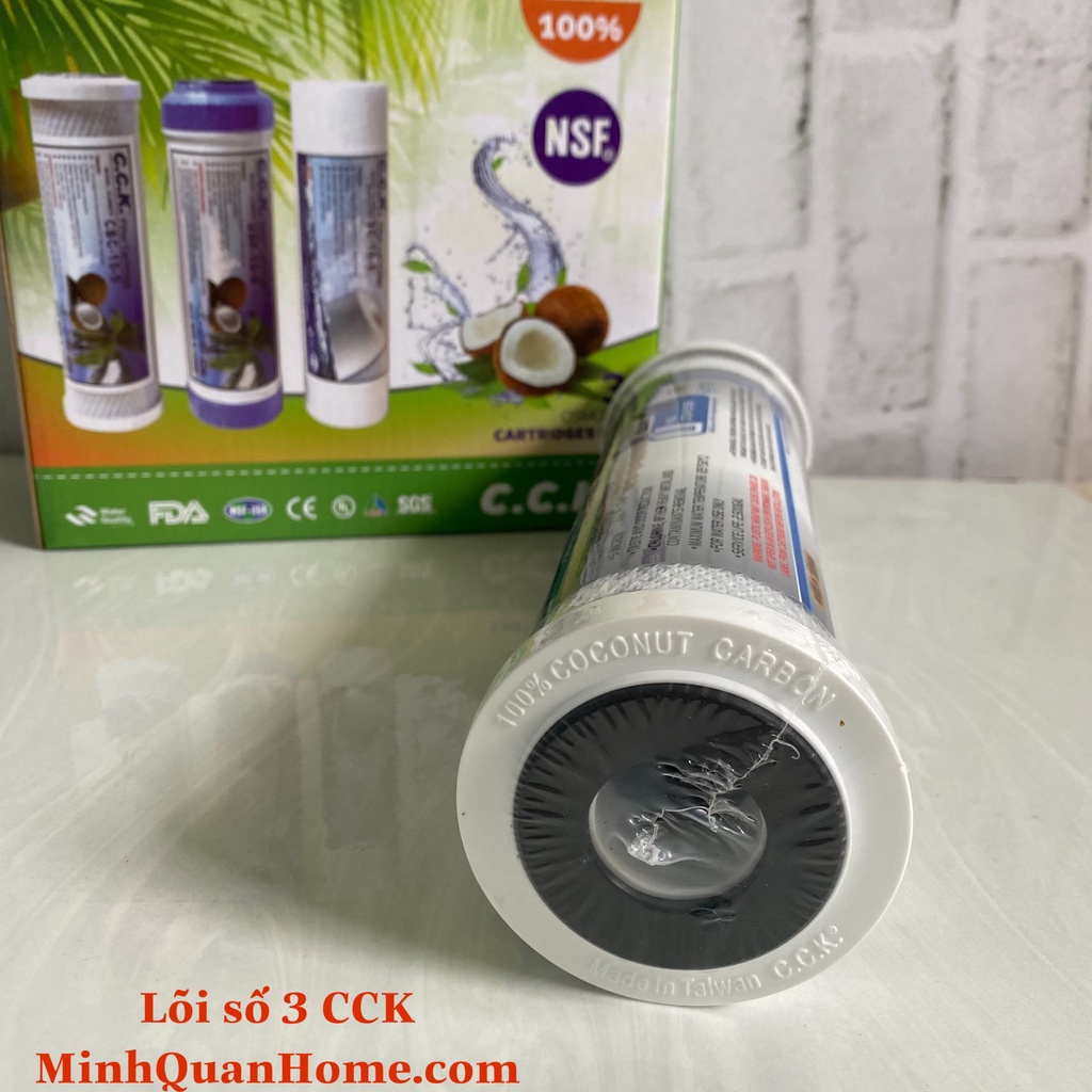 Bộ 3 lõi lọc CCK 123 ĐÀI LOAN ❤️CHÍNH HÃNG C.C.K❤️Bộ tiền lọc máy RO và máy ion kiềm |MINHQUANHOME|