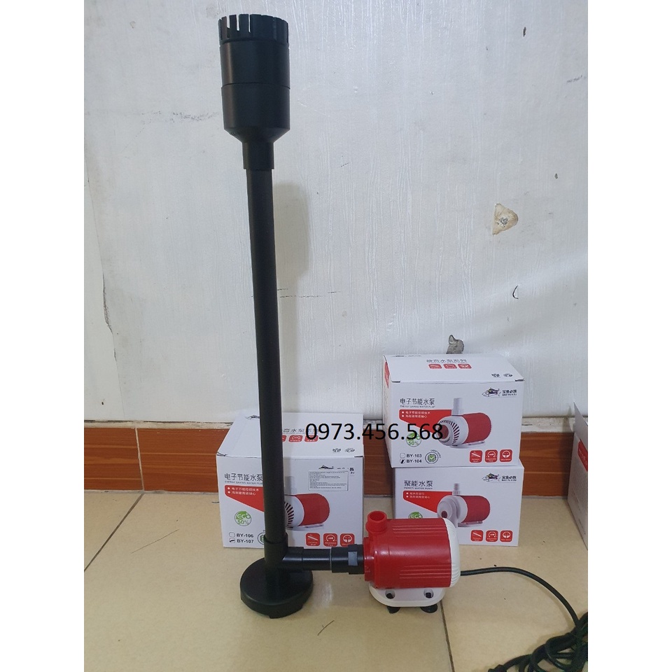 Bơm bY 104 ( 3000L/H) + Bộ hút mặt và hút đáy bể dành cho bể cá, hồ cá