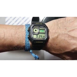 Đồng hồ nam dây nhựa Casio chính hãng Anh Khuê AE-1200WH-1BVDF