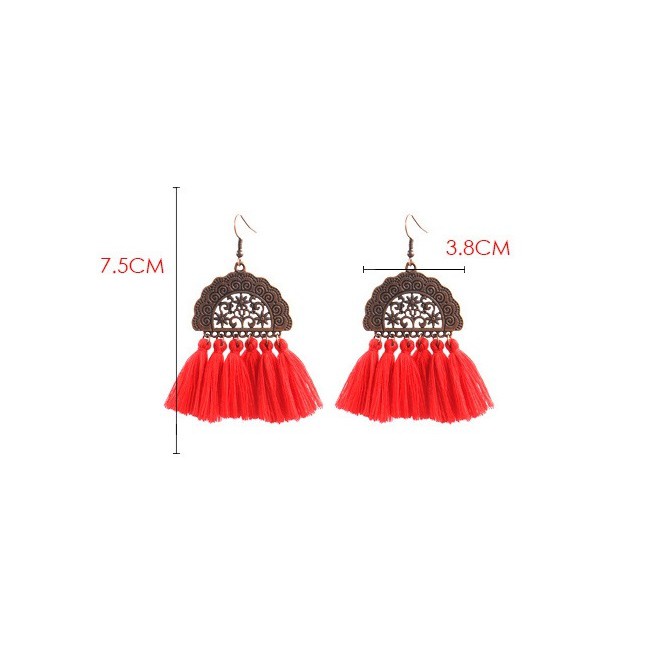 Hoa tai tua rua khyên tai boho nữ thời trang - Mã HT047