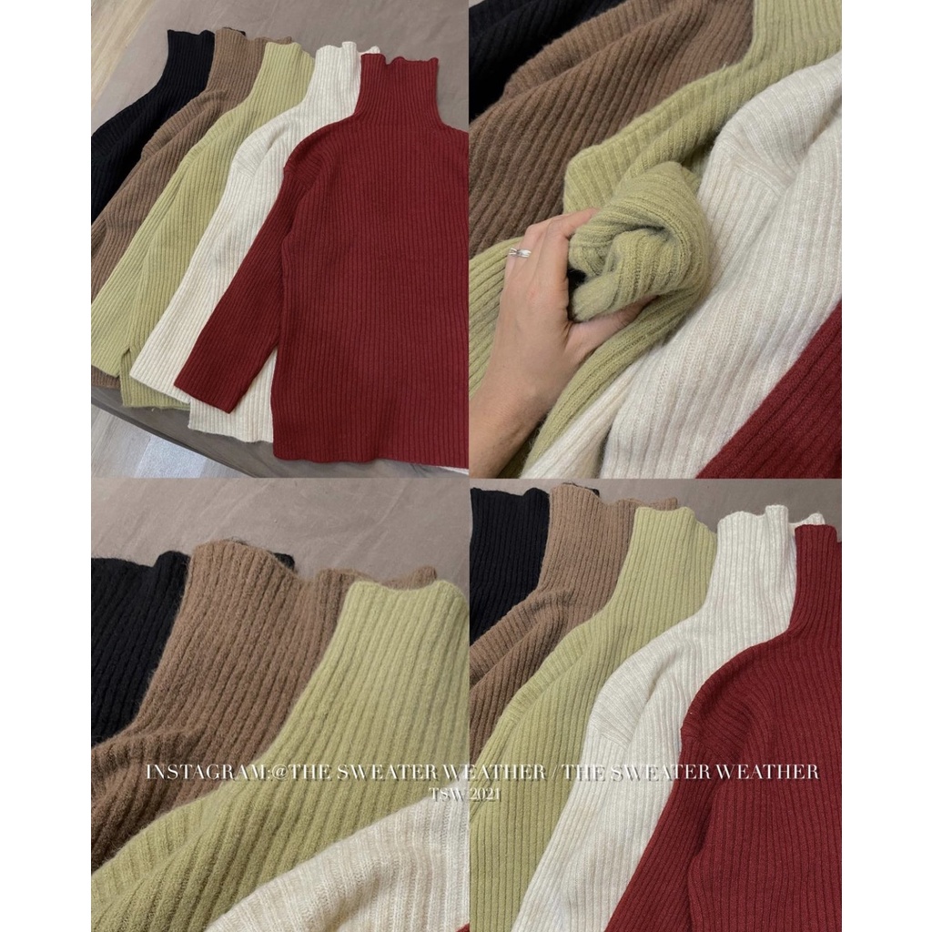 Áo len đũa cổ lọ 5 màu trơn, Áo len cổ lọ xẻ tà Hàn Quốc dầy dặn, cực ấm hàng Quảng Châu - Dorita Boutique | BigBuy360 - bigbuy360.vn