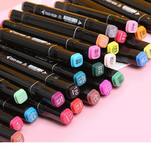 Bút màu Marker Touch Cool họa cụ tô màu dạ vẽ tranh anime Túi Vải Bộ 24/30/36/40/48/60/80