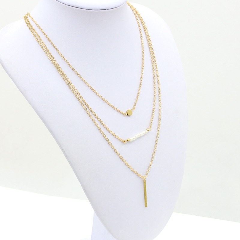 Vòng cổ Nhiều Lớp Đính Ngọc Trai Nhân Tạo Thời Trang Dành Cho Nữ