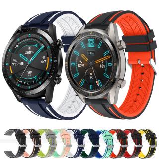 Dây Silicone Thay Thế Hai Tông Màu Cho Đồng Hồ Huawei Watch GT 2 46mm GT GT2 22mm