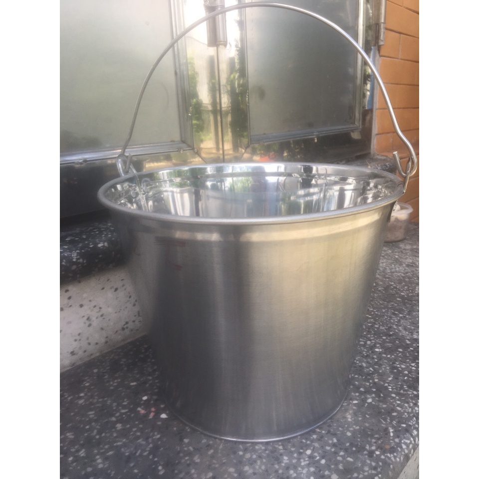 Xô inox 304 Nanichino size lớn 22 x 28 x 32 cm