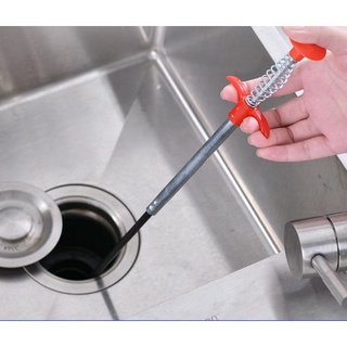 Dụng cụ gắp rác thông minh, thông rác bồn rửa, cây thông cống gắp rác dài 60cm