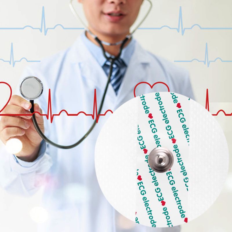 Bộ 50 Miếng Đệm Điện Cực Không Dệt Dùng Một Lần ECG Cho Màn Hình Trái Tim