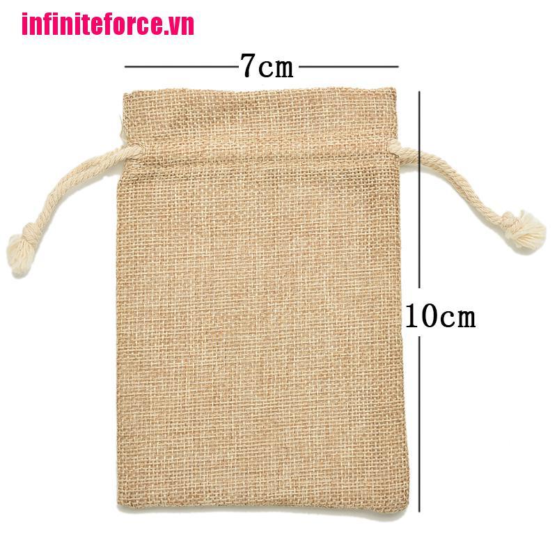 Túi Vải Canvas Mini Phối Dây Rút Xinh Xắn Dành Cho Đám Cưới