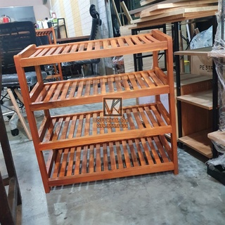 Kệ gỗ đựng giày dép 4 tầng đơn giản cho gia đình