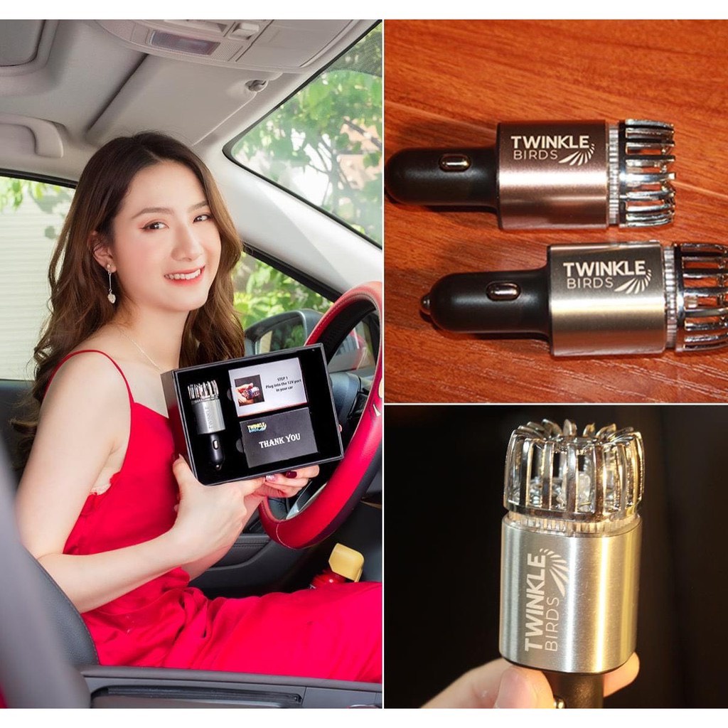 Máy làm sạch không khí bằng i-on âm tích hợp 2 cổng sạc USB - Twinkle Birds