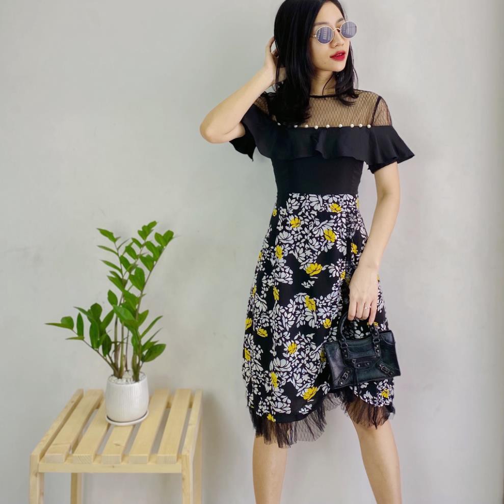 Váy xòe nữ - Áo nữ hoa bèo đính ngọc hàng thiết kế trẻ trung phù hợp đi chơi, đi làm chất vải mát mẻ | BigBuy360 - bigbuy360.vn