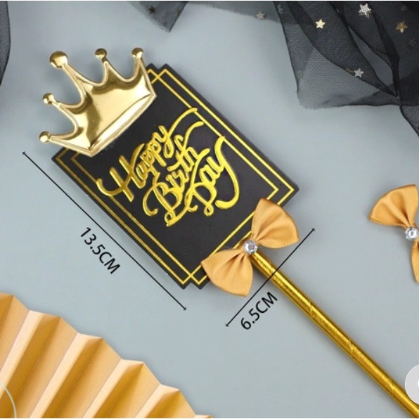 [SIÊU RẺ❤️] – Que cắm HPBD vương miện - Trang trí bánh sinh nhật bánh kem