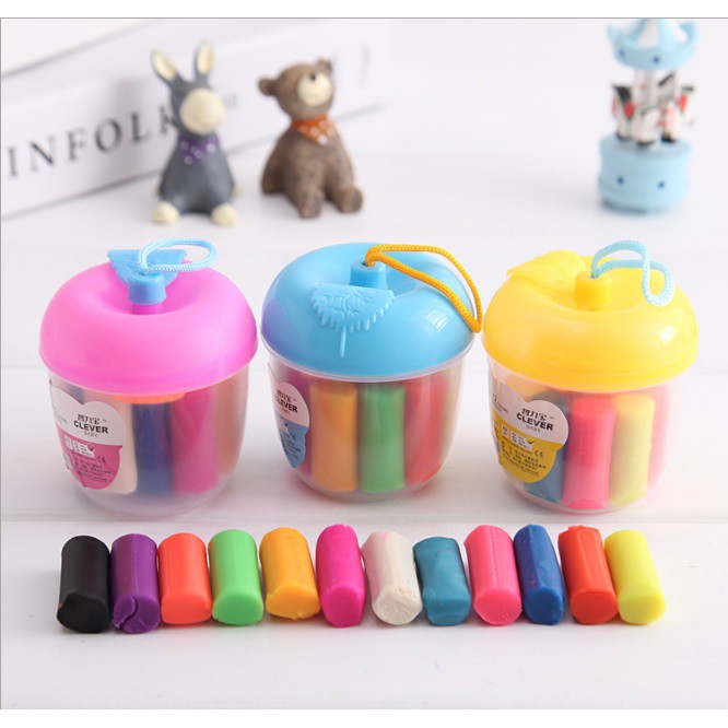 Đất Sét 12 Màu 𝑭𝒓𝒆𝒆𝒔𝒉𝒊𝒑 Đồ dùng học tập, Giúp bé sáng tạo, rèn luyện đôi tay khéo léo A109