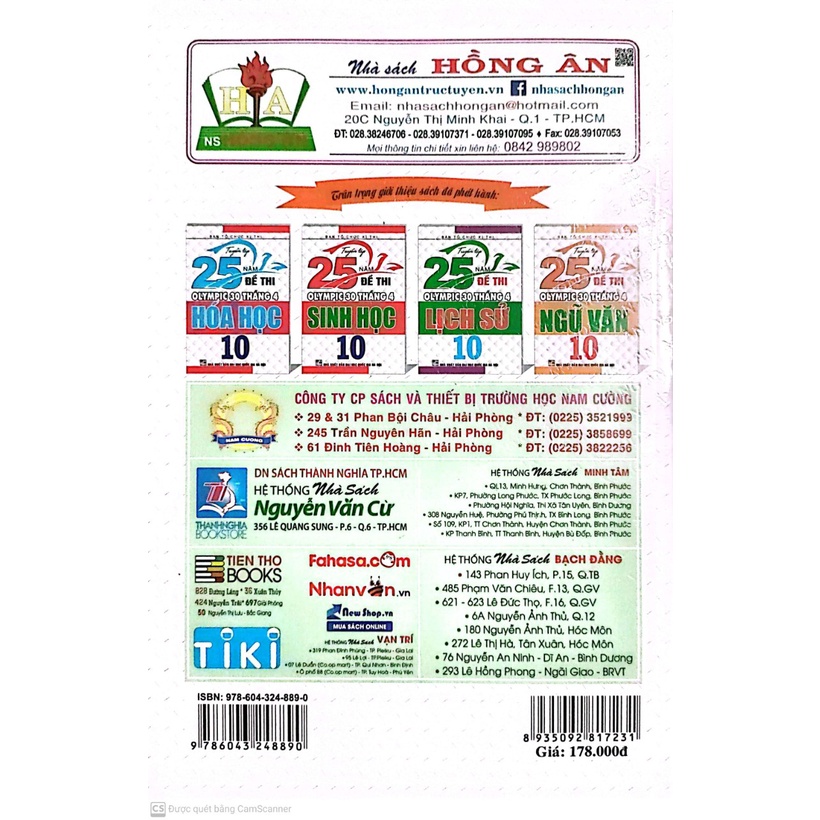 Sách - Tuyển tập 25 năm đề thi Olympic 30 tháng 4 Tiếng Anh 10