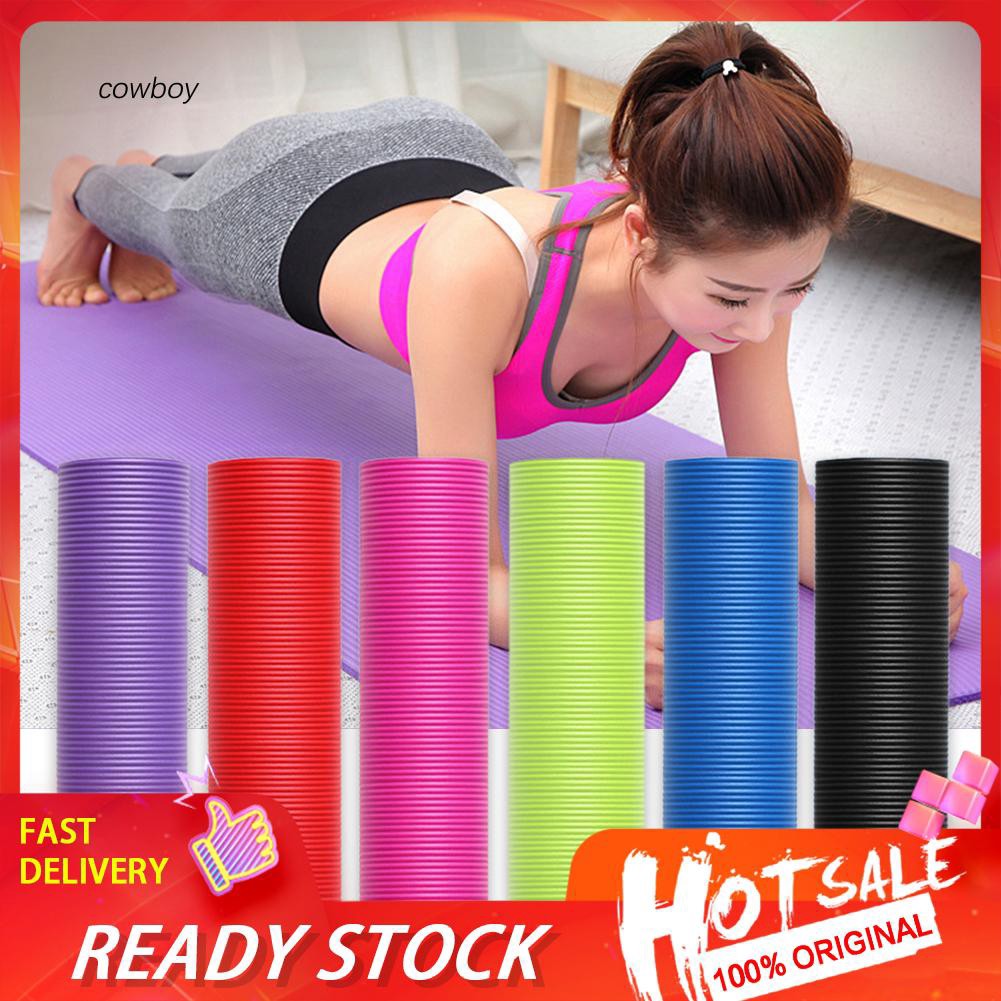 COW_10mm NBR Anti-slip Gym Home Fitness Exercise Yoga Pilates Mat Carpet Cushion