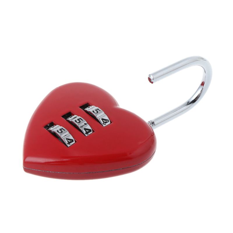 Bộ Ổ Khóa Mini Kết Hợp Hình Trái Tim Độc Đáo