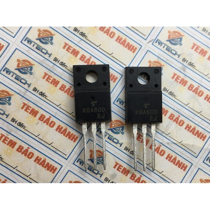 [Combo 5 chiếc] K6A60D, TK6A60D Mosfet kênh N 6A 600V TO-220F