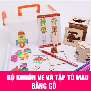 BỘ KHUÔN VẼ KÈM MÀU PHÁT TRIỂN TRÍ THÔNG MINH, SÁNG TẠO CHO TRẺ