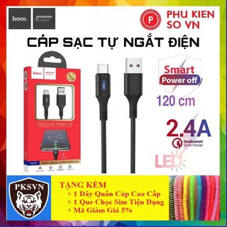 Cáp Sạc Nhanh Hoco U79 Type-C💝CAO CẤP💝Dây Sạc Android Tự Ngắt Điện Thông Minh Chân Type-C Dài 1.2M - Bảo Hành Chính Hãng