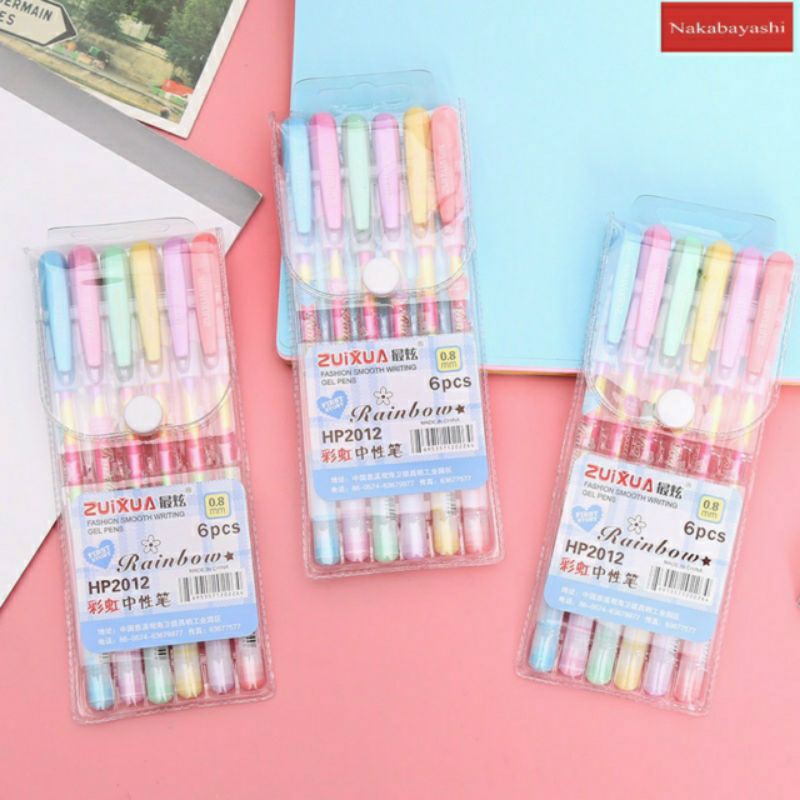 Set 6 Bút Ghi Chú Cầu Vồng 6 màu , bút dạ quang Highlighter Highligh