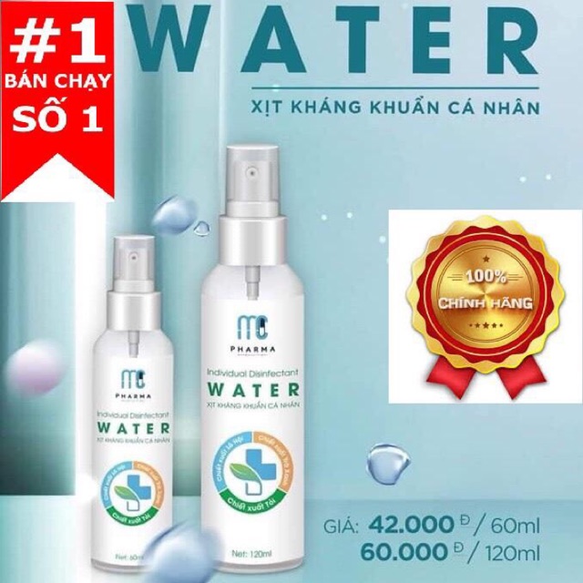 Xịt Kháng Khuẩn MC PHARMA Diệt Khuẩn Nhanh 99%,Mùi Thơm Dễ Chịu. | WebRaoVat - webraovat.net.vn