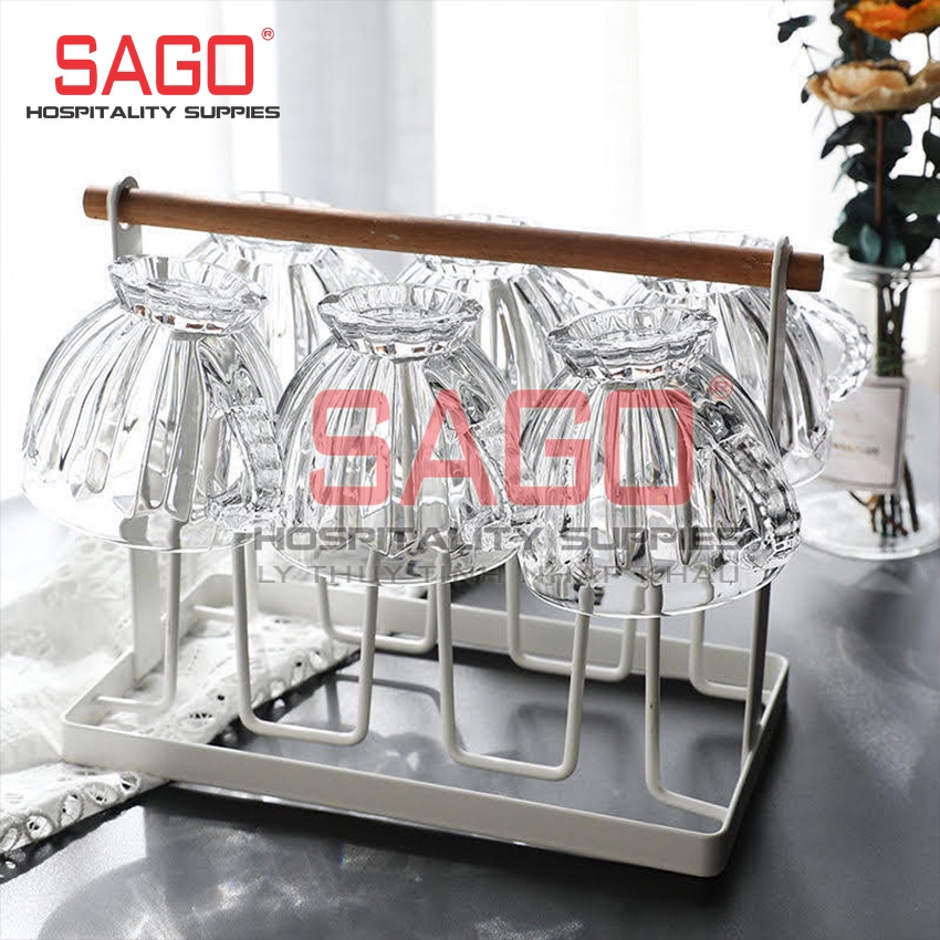 Ly Thủy Tinh , Cốc Thủy Tinh Có Quai Deli Tea glass | Tùy Chọn Dung Tích , Họa Tiết