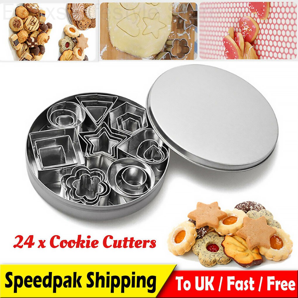 Bộ 24 Khuôn Cắt Bánh Quy Bằng Thép Không Gỉ