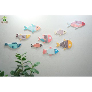 Bộ cá Decor 9 bé cá dán tường siêu đáng yêu Formex 8ly