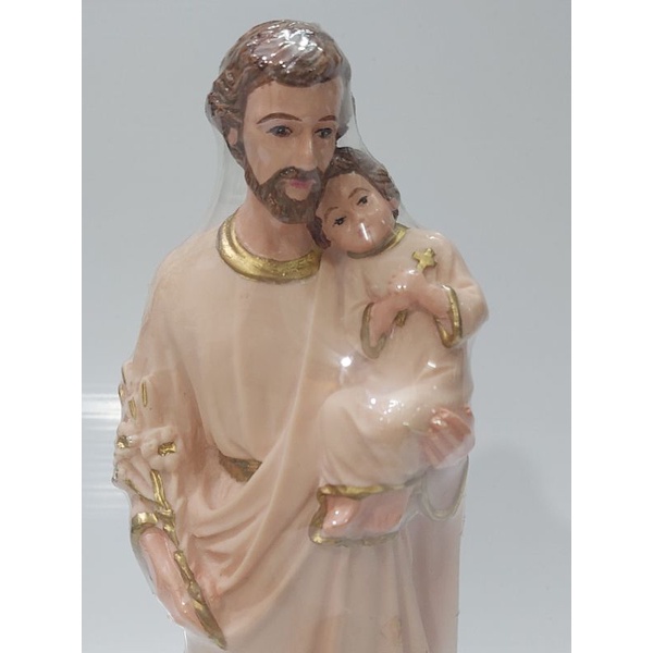 Tượng công giáo - Tượng Thánh Giuse bế Chúa màu lạ 30cm