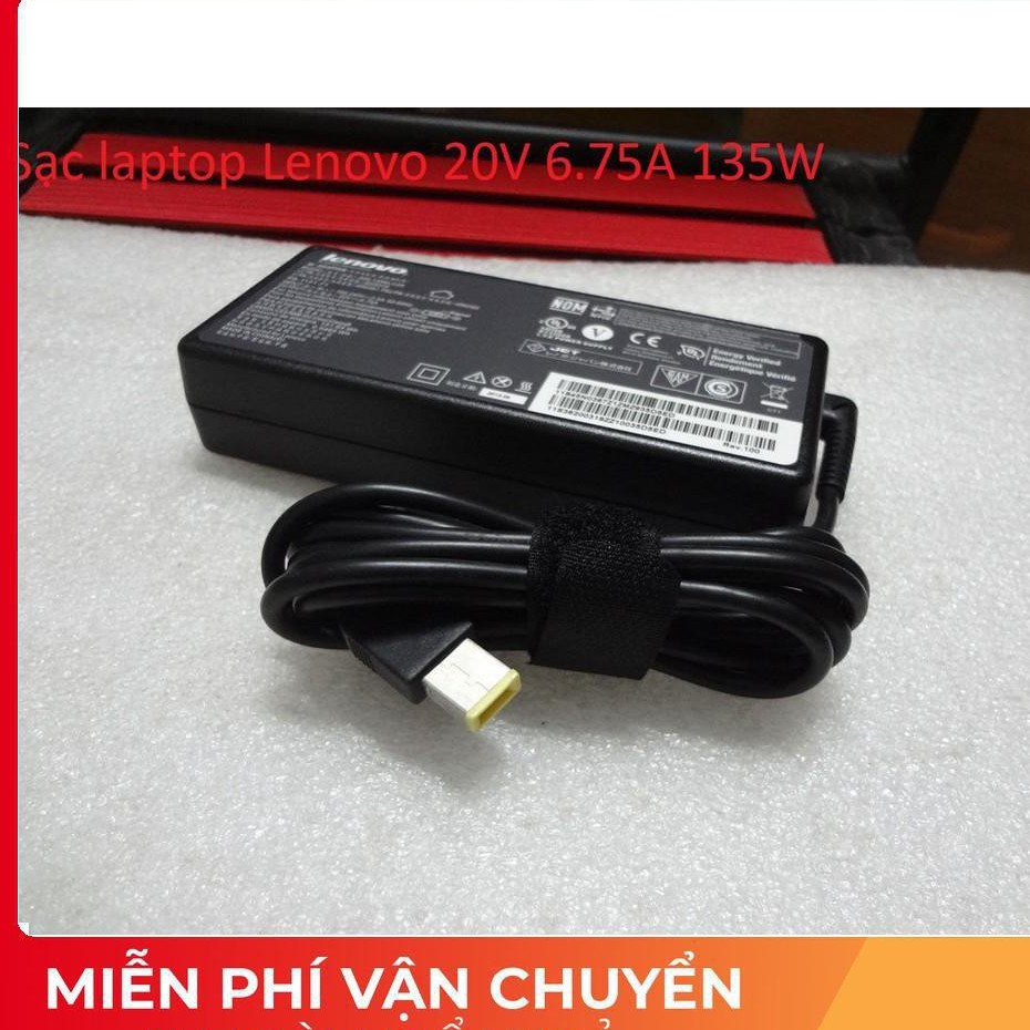 ⚡️[ ZIN QUA SỬ DỤNG]  Bộ nguồn điện Sạc laptop Lenovo 20V 6.75A 135W chân vuông CHÂN TRÒN CÓ KIM.