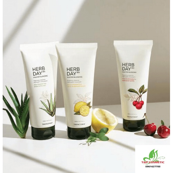 Sữa Rửa Mặt The Face.Shop Herb Day 365 Cleansing Foam Mung Beans 170ml Mẫu mới