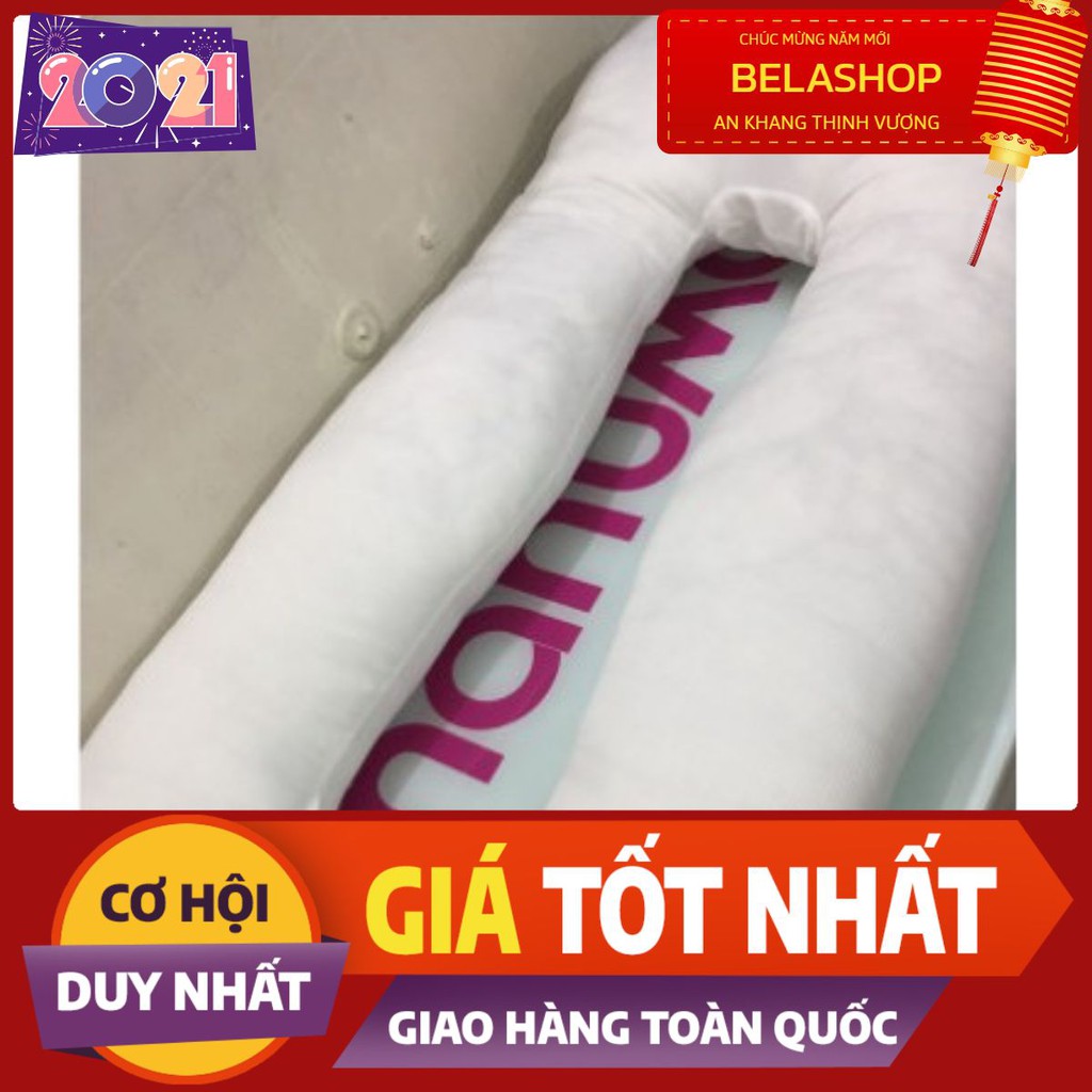 [Vỏ Gối bầu]Vỏ gối ôm bầu màu trắng 75x120cm