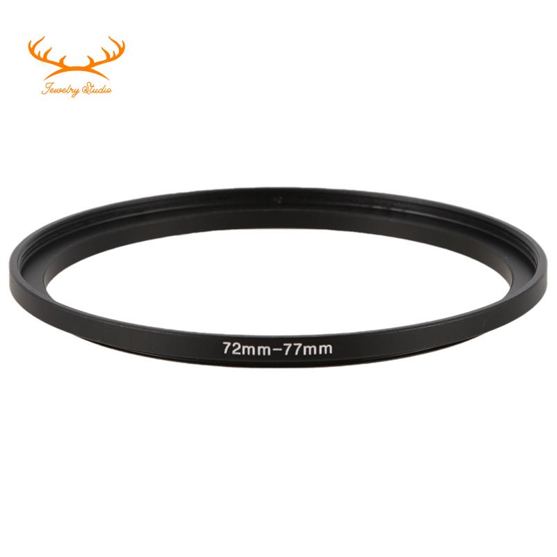 72mm-77mm Camera Lens Step Up Filter Black Metal Adapter Ring