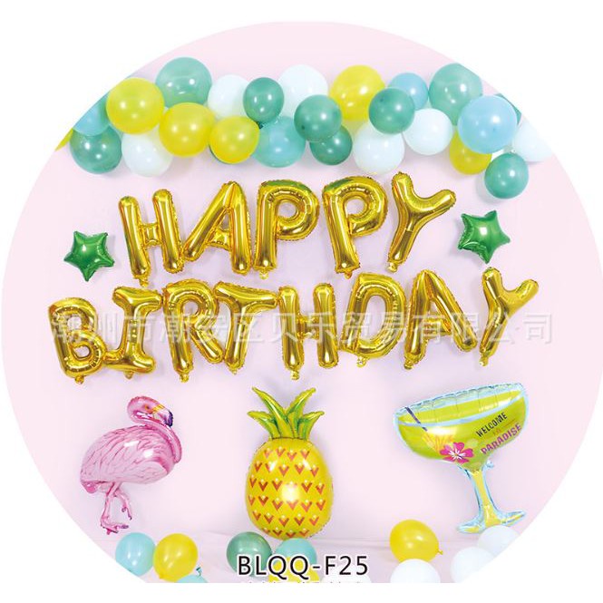 Set bong bóng kiếng nhôm trang trí sinh nhật cho bé nhiều mẫu