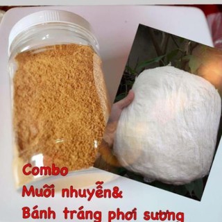 Combo 1kg bánh tráng phơi sương 200g muối độc quyền trọng nghĩa