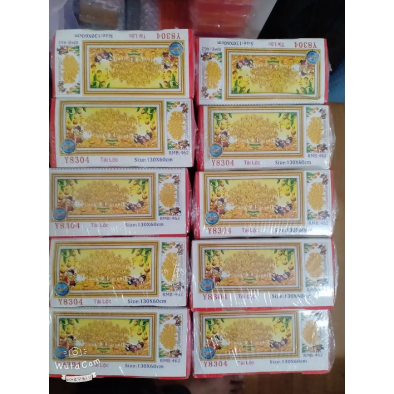 Tranh đính đá Cây Tiền Thần Tài Phát Lộc KT:1m30x60cm | BigBuy360 - bigbuy360.vn