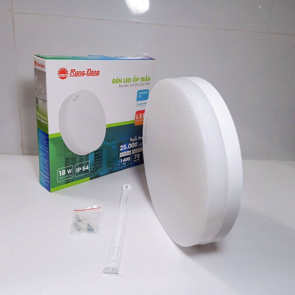 Đèn Ốp trần tràn viền 18W cao cấp Rạng Đông