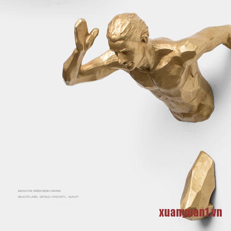 XUAN Creative Industrial Style Running Sculpture Resin LivingRoom Background Wa