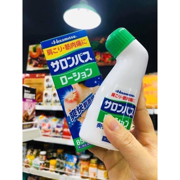 Dầu Lăn Xoa Bóp Salonpas Hisamitsu - Chai Lăn Salonpas Giảm Đau Xương Khớp Nội Địa Nhật 85ML - Wincy Mart