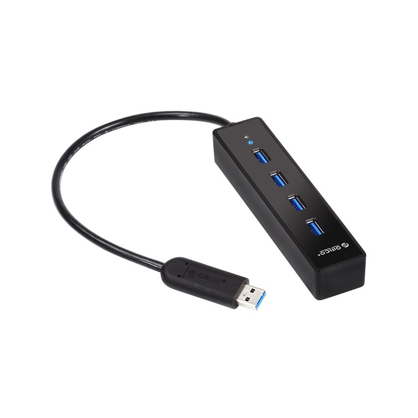 Bộ Chia USB Orico W5PH4 BK (Từ 1 Ra 4 Cổng chuẩn 3.0) Đen chính hãng