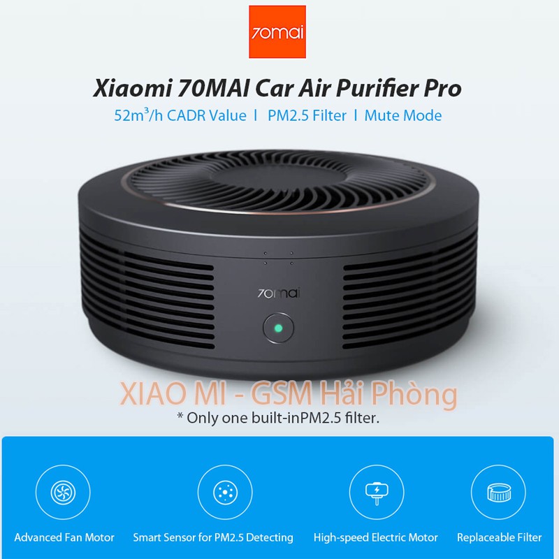 Máy Lọc Không Khí Di Động Xiaomi 70 Mai Pro MiDrive AC 02 - GSM Hải Phòng