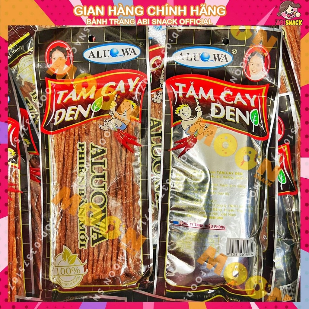 Combo 10 gói tăm que cay đen Aluowa Phiên Bản Mới Gói 26g tăm cay việt nam tuổi thơ 10 gói 26g