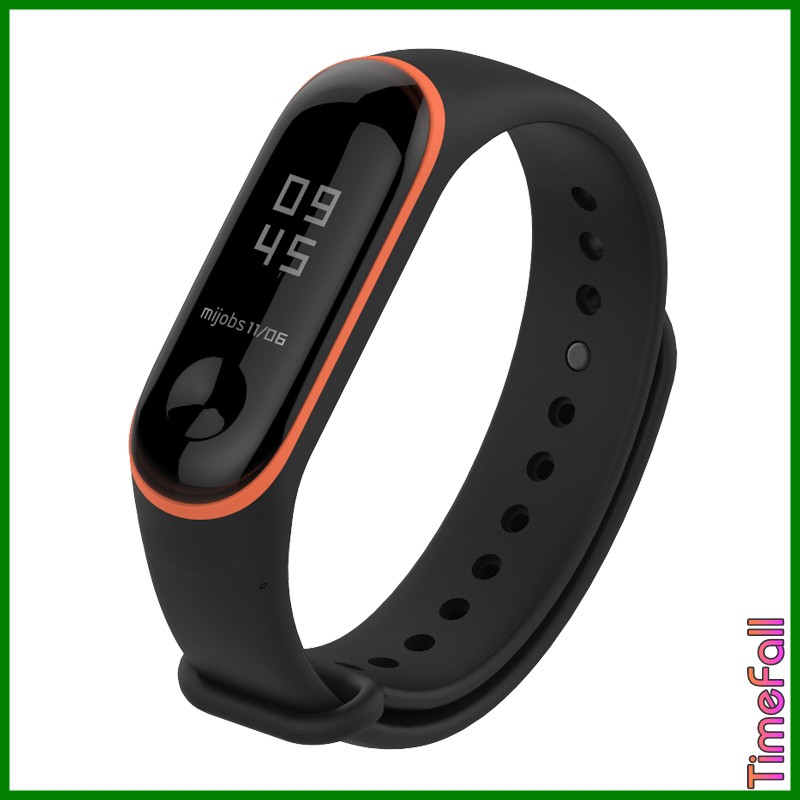 Dây đeo cao su viền màu Miband 4, Miband 3 MIJOBS - dây đeo thay thế mi band 4 cao su, mi band 3 chính hãng MIJOBS