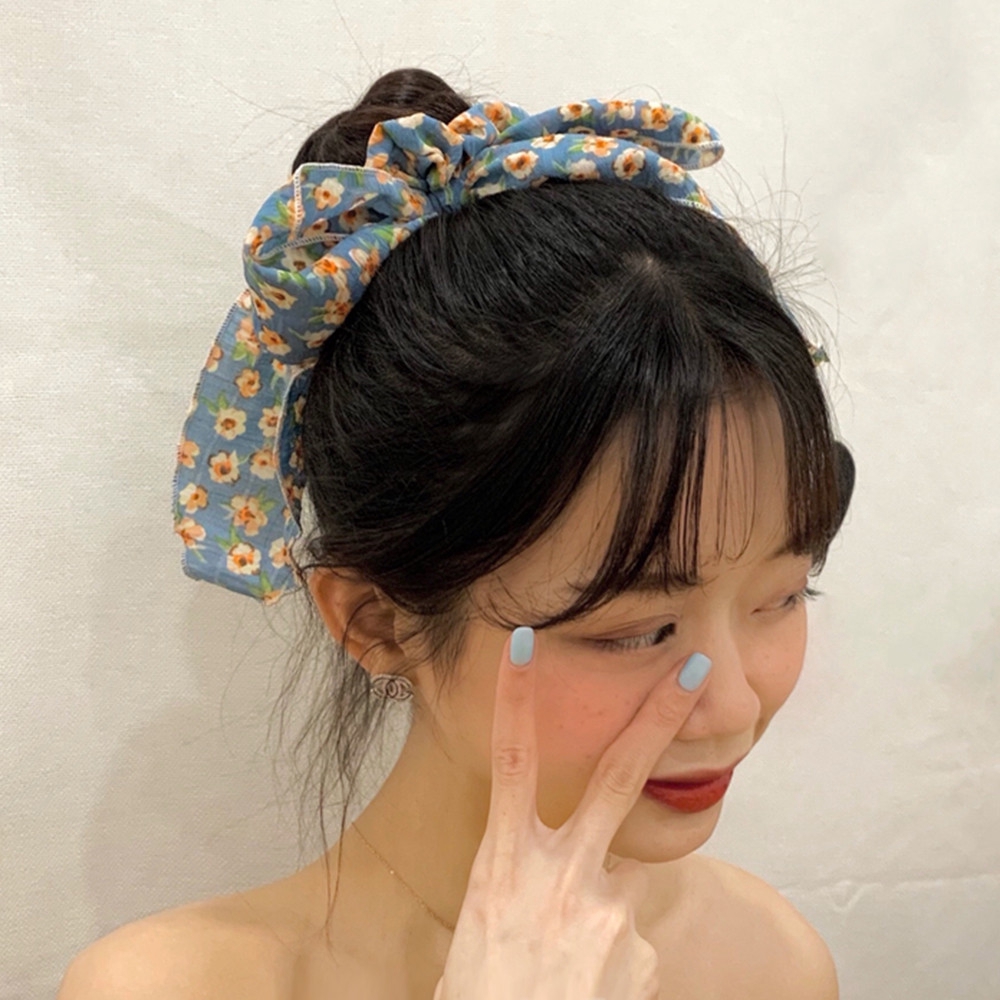 Băng Đô Vải Họa Tiết Hoa Xinh Xắn Cho Nữ