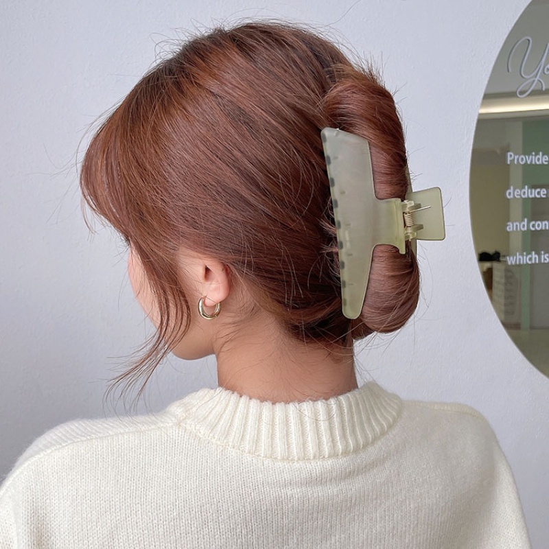 Kẹp tóc cỡ lớn màu xanh lá cây phong cách Hàn Quốc thời trang